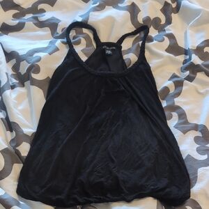 American Dream Black Bubble hem Tank Top